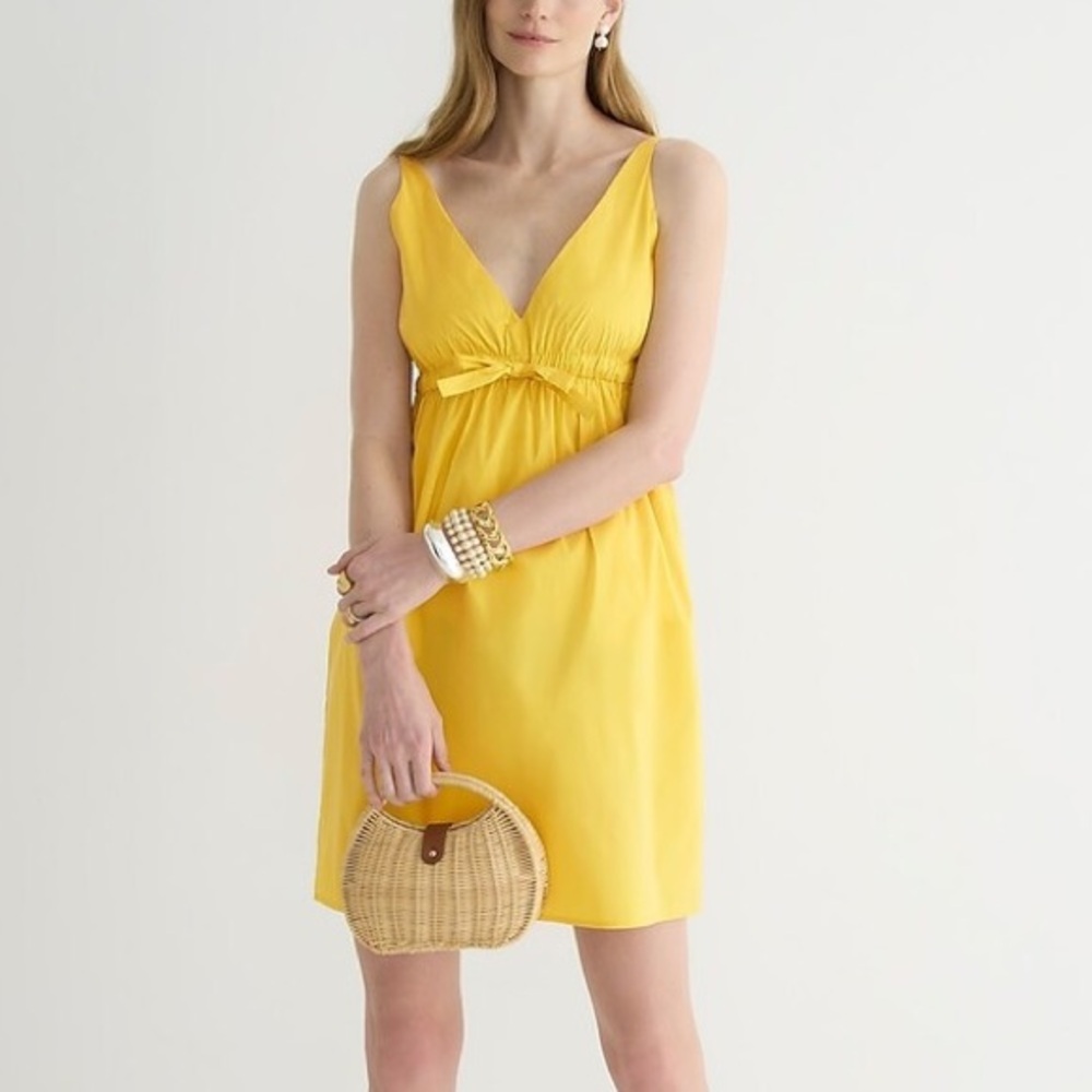 NWT JCREW Collection Bow Front V-Neck Mini Dress -‎ size 0